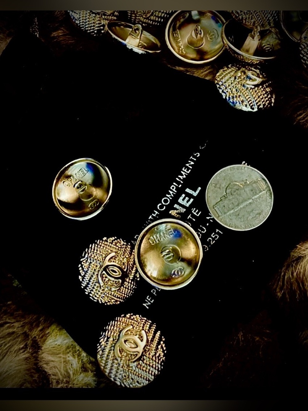 Cc style(set of6++6=12)textured 23mm&18mm buttons great for jackets/Coat